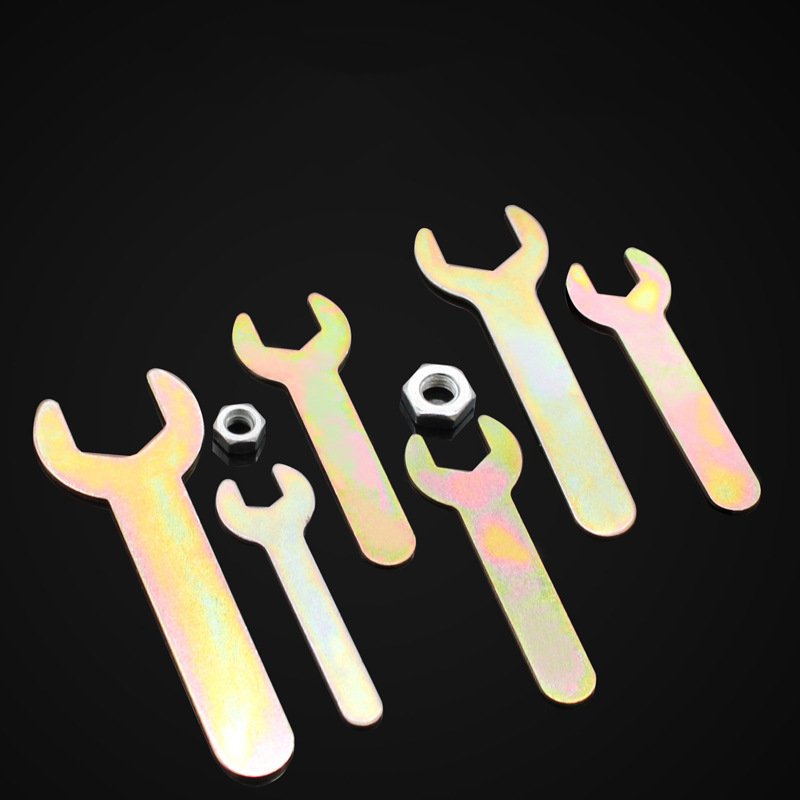 Hardware Hand Tools Carbon Steel Galvanized Mini Stamped Hex Flat Spanner For DIY Single Open End Wrench Allen Key Wrench
