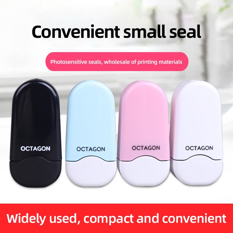 oy0818 Rectangular glitter stamp Self-Inking Stamp Circular Imprint Plastic Ink Pad for Office Use