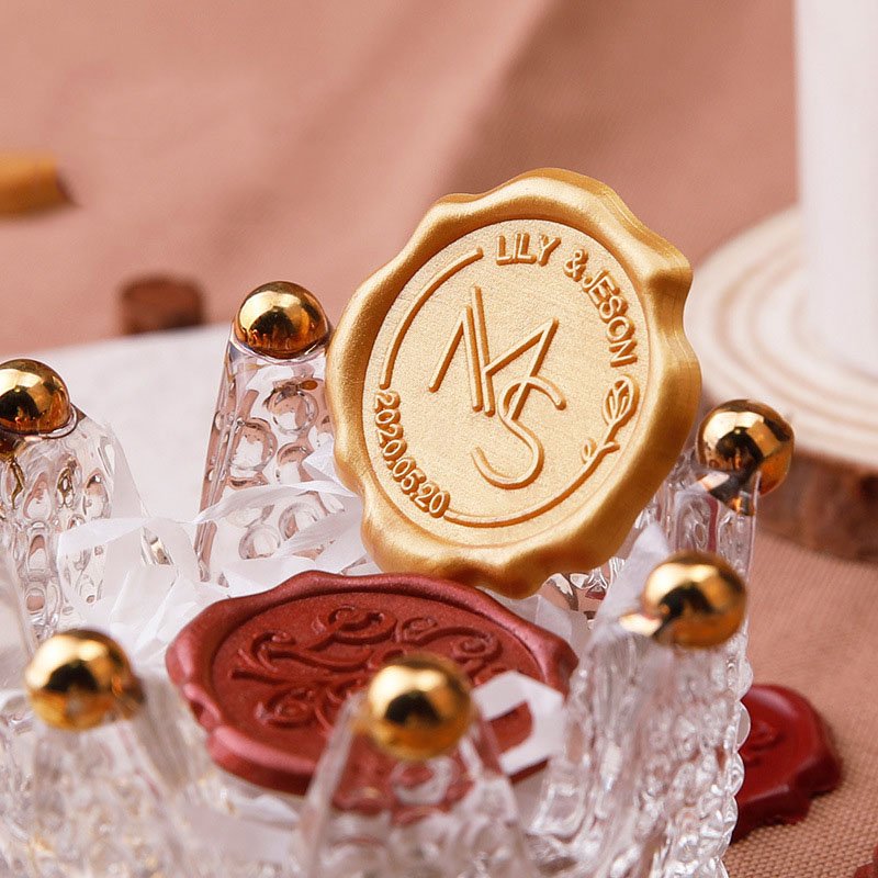 JPS Wholesale custom logo envelope wax seal Self Adhesive Wax Seal Wax Seal Stamp