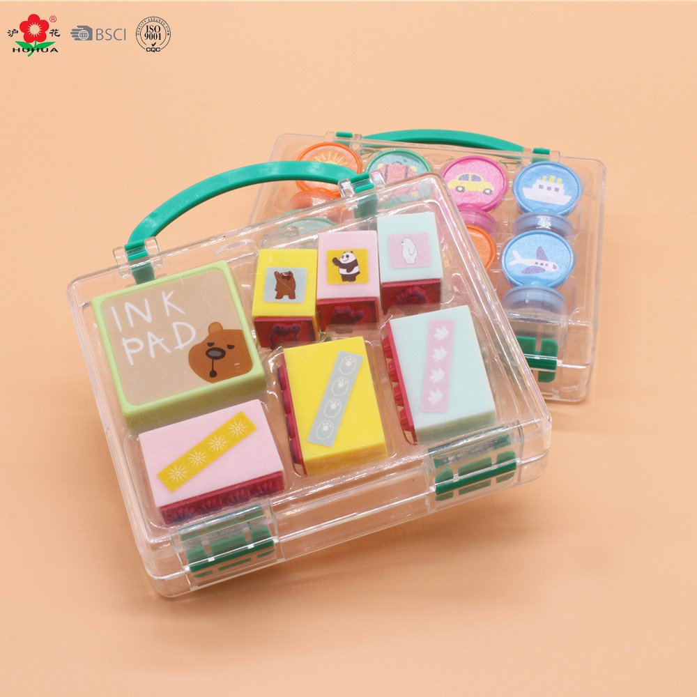 special offer colorful pattern multi choice nontoxic reward suitcase stamp for kids