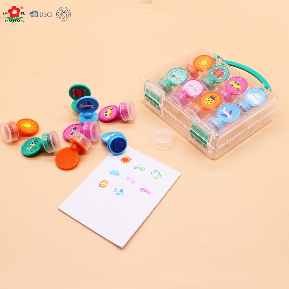special offer colorful pattern multi choice nontoxic reward suitcase stamp for kids