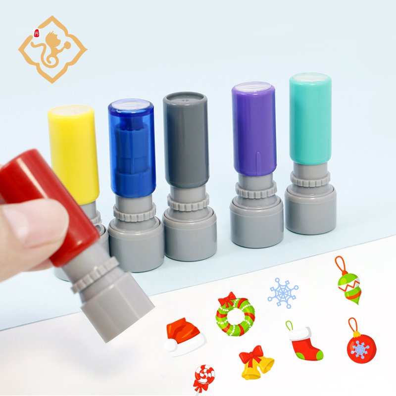 Funny 2-color flash rubber stamp set dual colorful teacher supplies school stamps