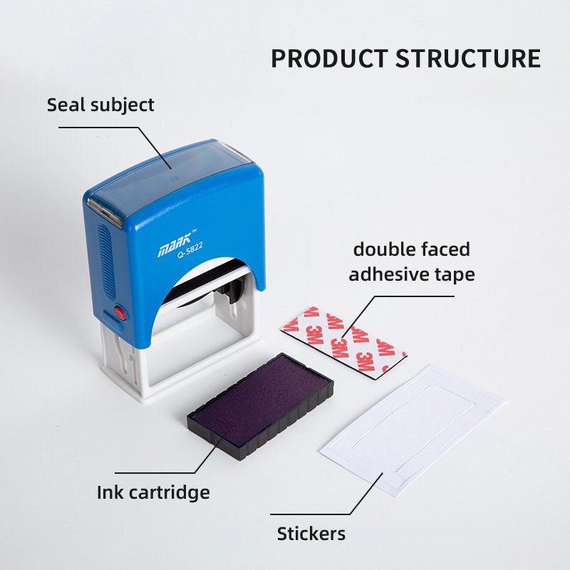 High Quality Plastic Self-Inking Roller Stamp for Office Use