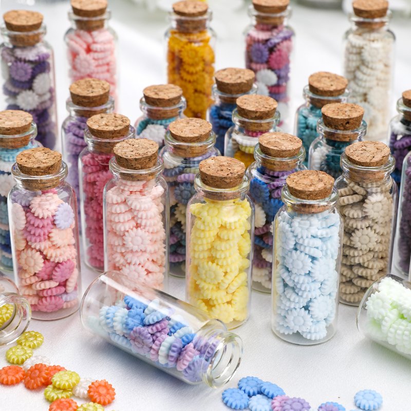 Small glass bottle sunflower granules sealed wax mixed color wax beads/mail set ticket/envelope invitation letter decoration