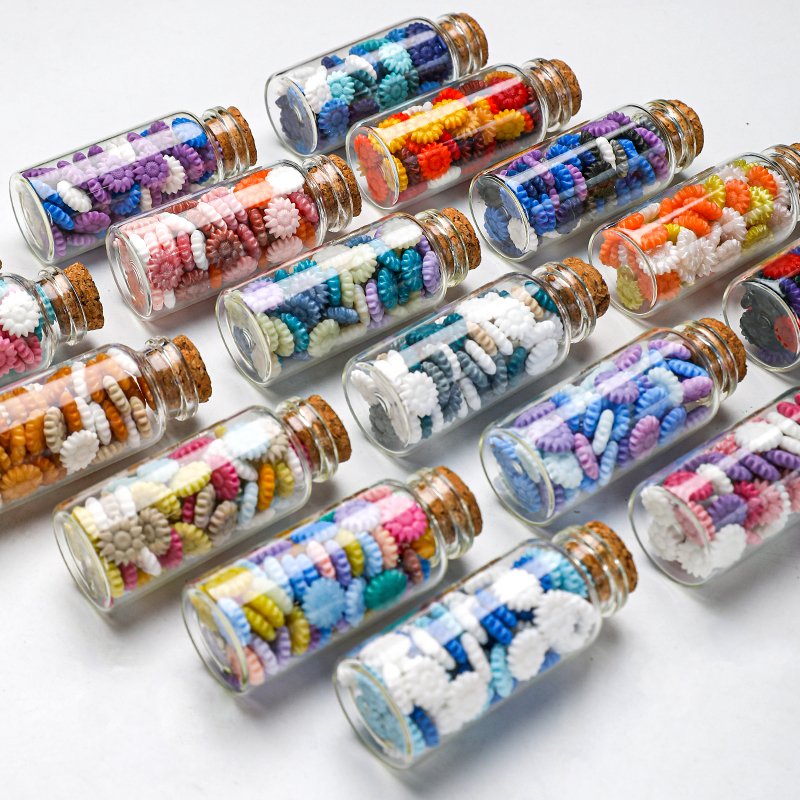 Small glass bottle sunflower granules sealed wax mixed color wax beads/mail set ticket/envelope invitation letter decoration
