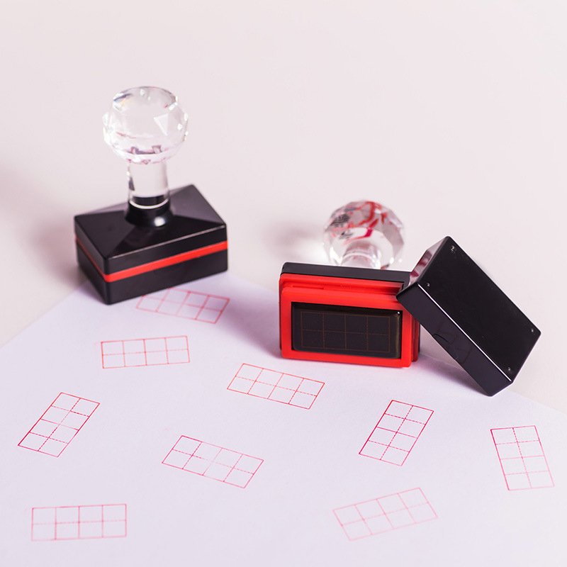 Hot sale flash stamp crystal set rectangular flash stamp handle flash foam stamp for teacher