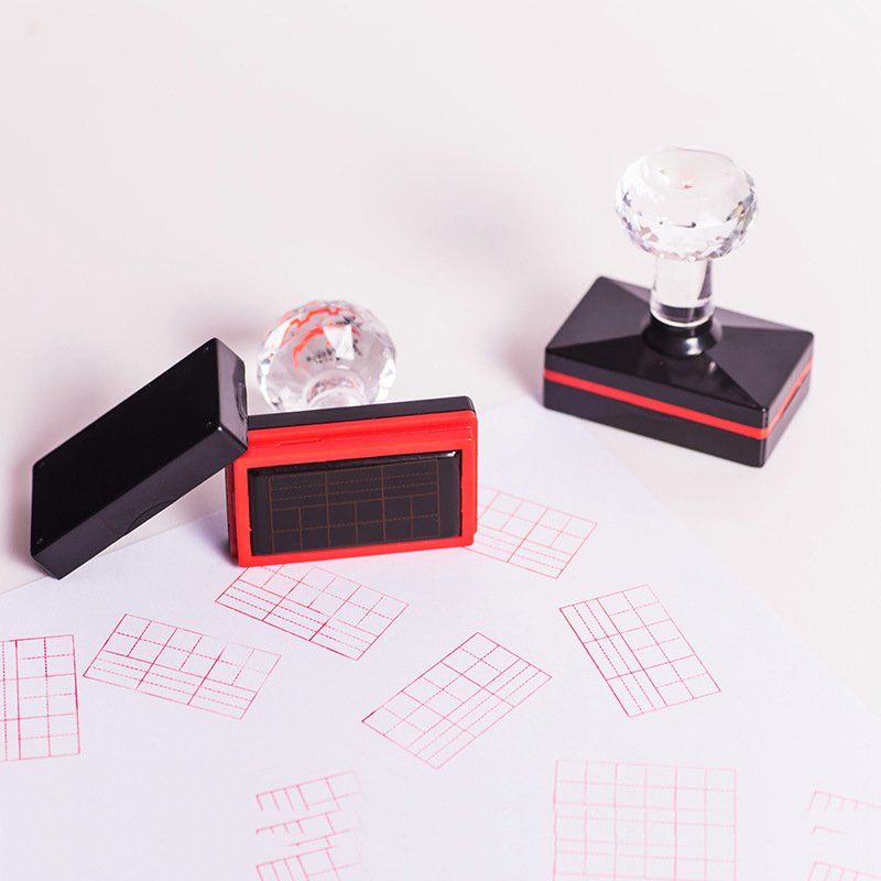 Hot sale flash stamp crystal set rectangular flash stamp handle flash foam stamp for teacher