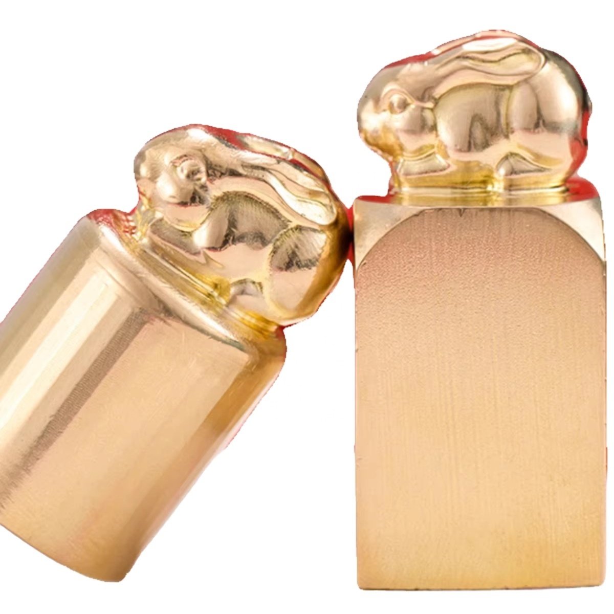 Customized Brass Metal Solid Seal Stamps Fine Carved Rabbit Seal Head in Various Shapes Various Plastic Private Seal All Kinds