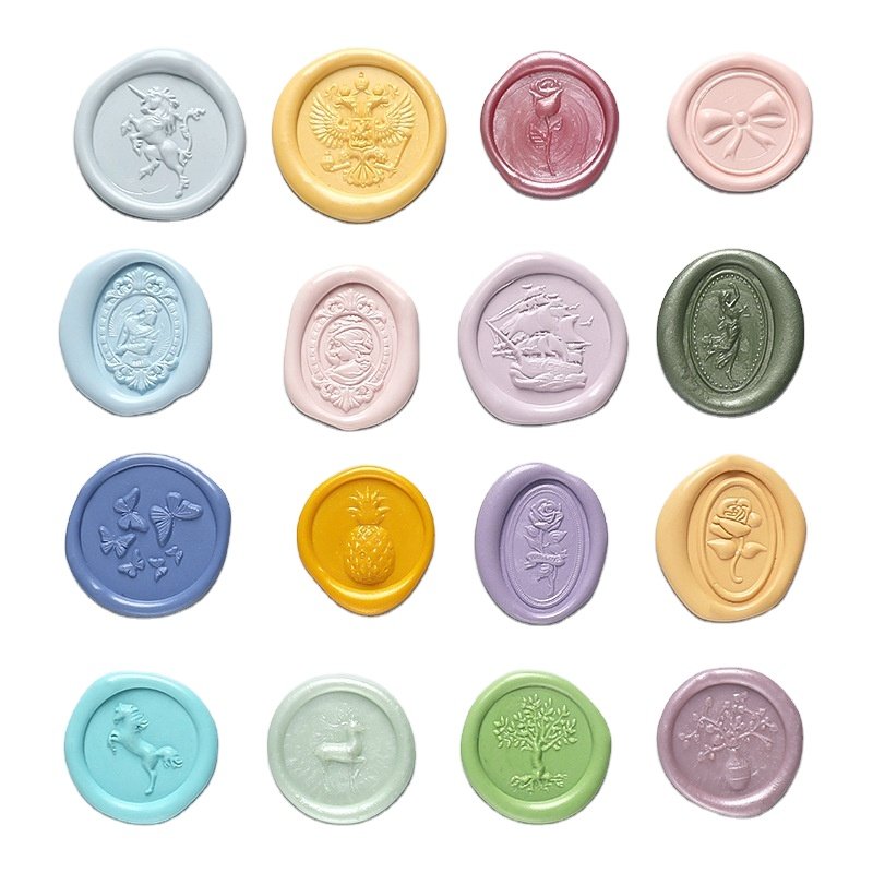 Fancy high quality business Guest Invitation letter Wedding event stationery Present customize Gift Wrapping Wax seal Sticker