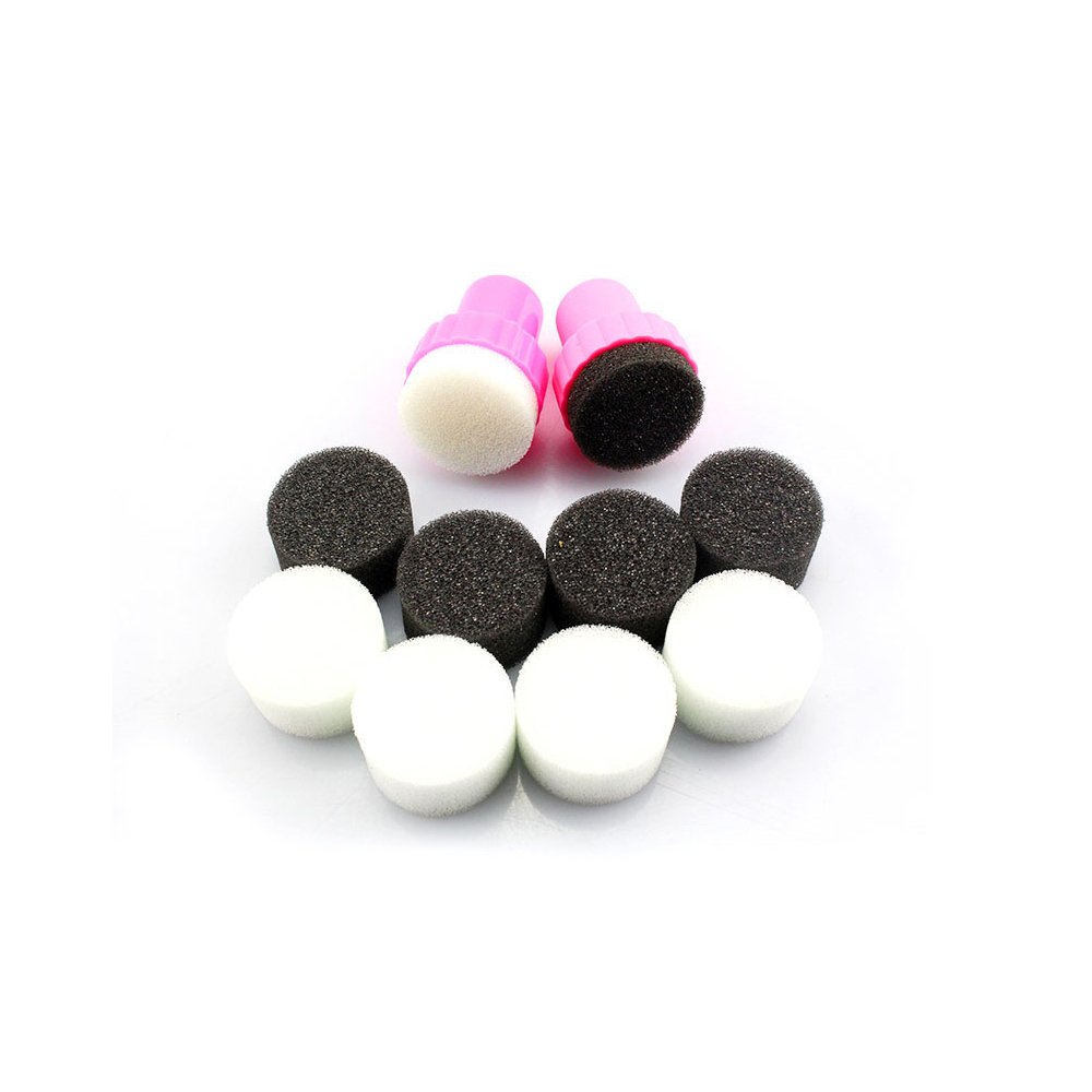 Silicone Nail Stamper Scraper Set with Metallic Handle Cheap Nail Art Stamp Stamping Polish Print Manicure Image Plate Tool