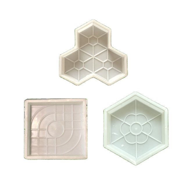 Factory Sell Customized Flexible Rubber Concrete Stamp Mats Plastics Mould for Pavement