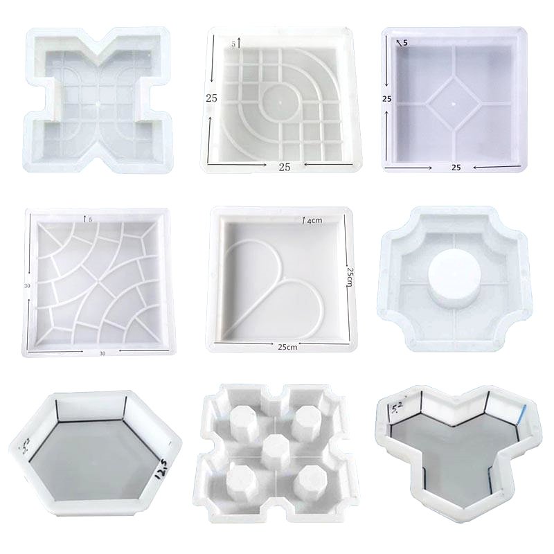 Factory Sell Customized Flexible Rubber Concrete Stamp Mats Plastics Mould for Pavement