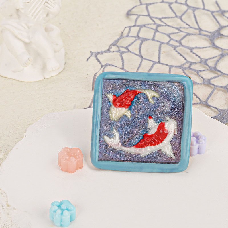 Wholesales Lotus Series Koi Fish Invitation Letter Gift Wax Seal Stamp Head