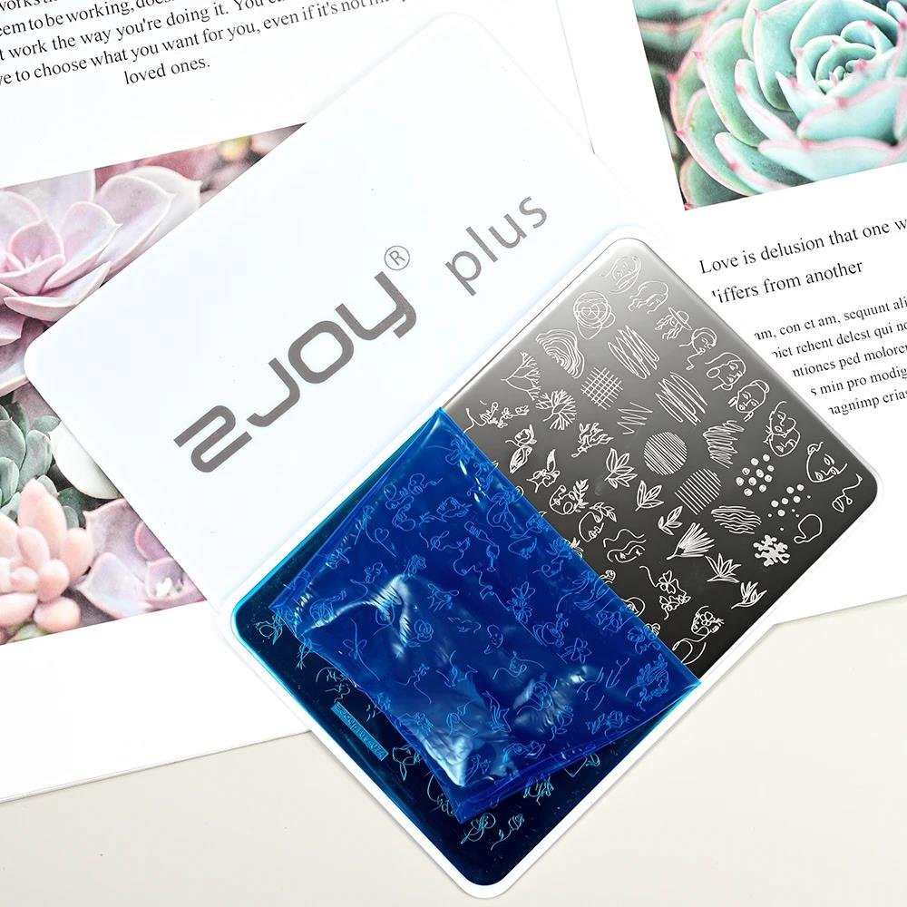 9.5X14.5cm Big Size Nail Art Stamping Plate Leaf Flower Geometric Designs Nail Art Template Graffiti Polish Printing Stencils
