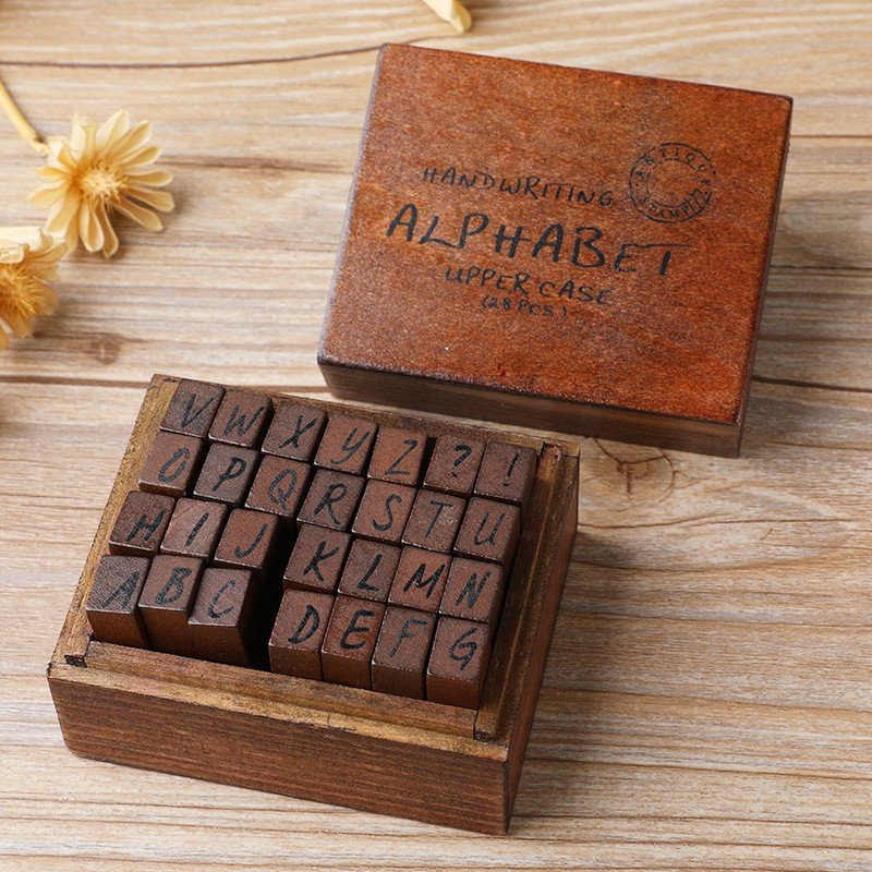 Dongguan Factory Custom Low MOQ Box Wood Decorative Stamp Rubber and Plastic Material Traditional Office 3D Wooden Henna Stamp