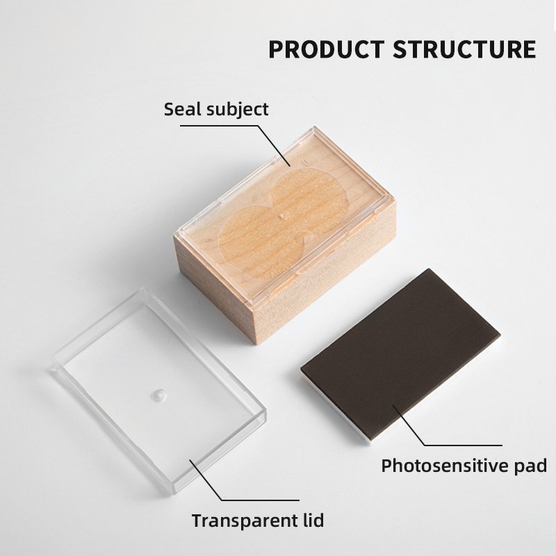 Self-Inking Shining Wooden Glitter Stamp Paper for Office Use-Durable Plastic Flash & Sealing Stamps