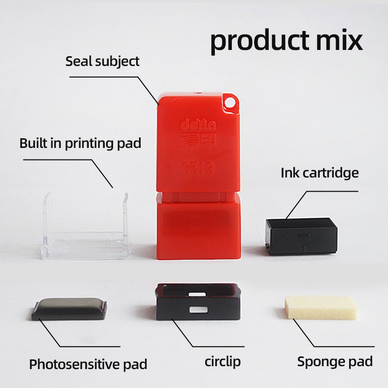 Self-Inking Office Stamp 05-13MM Flash Symbol Mark Plastic ABS Rubber Material with Ink