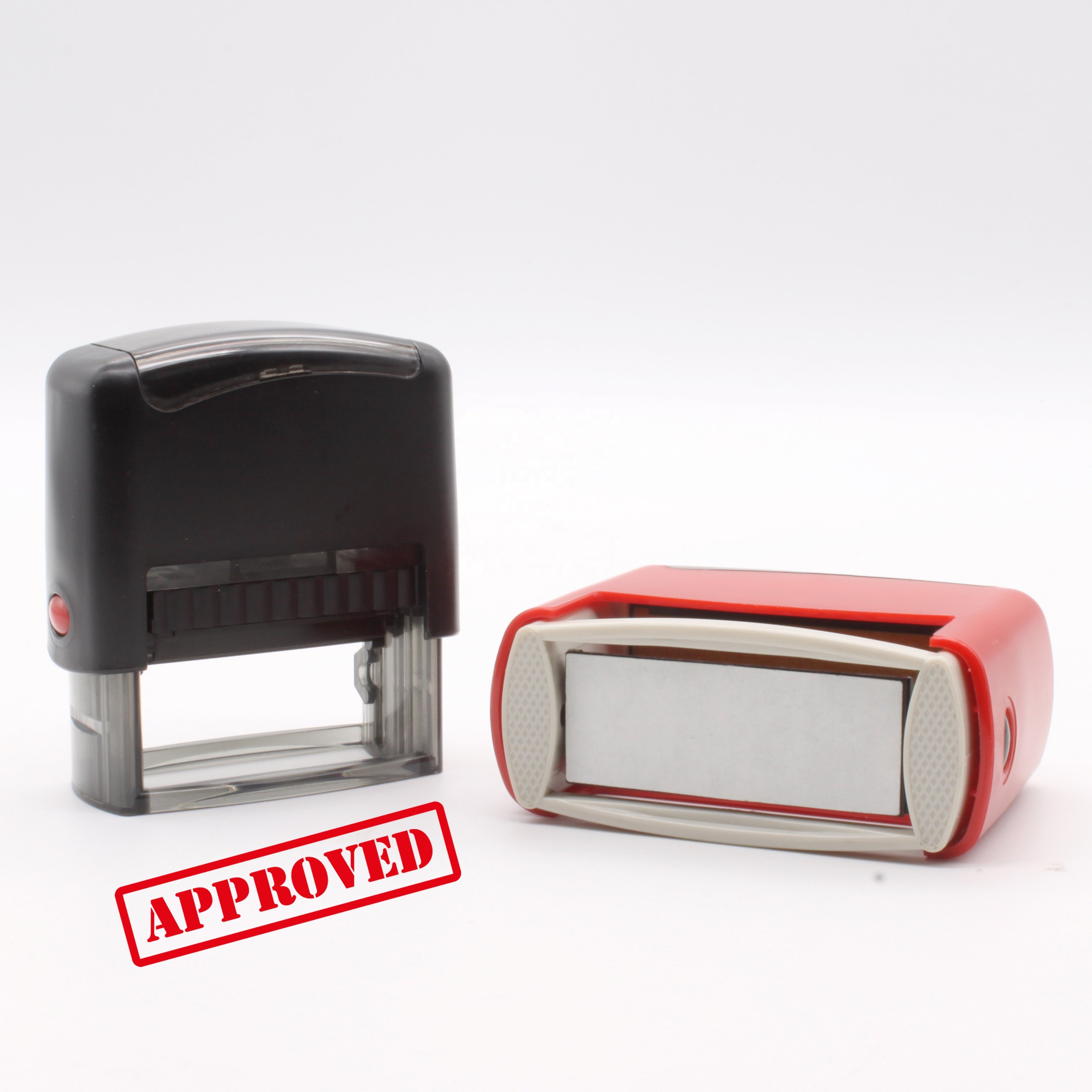 office plastic self inking automatic rectangular black stamp