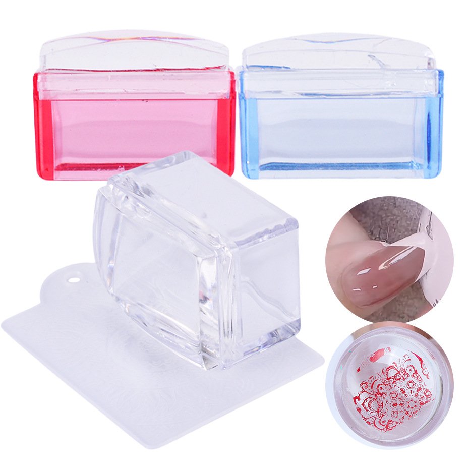Nail Supplier Tools Square Silicone Seal Nail Polish Stamping French Tip Stamping Gel Nail Stamper