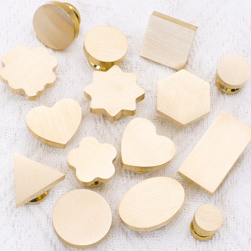 Wholesale Empty Wax Seal Stamp Head Non Engraved Blank Sellos Sealing Wax Brass Stamp Heads