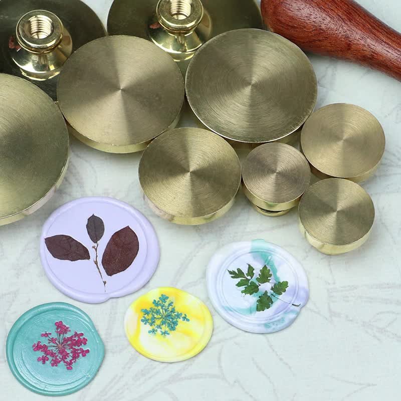 Wholesale Empty Wax Seal Stamp Head Non Engraved Blank Sellos Sealing Wax Brass Stamp Heads