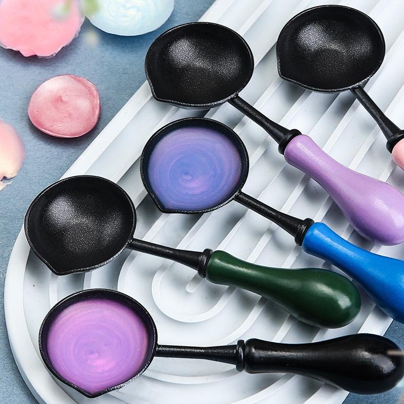 New Product Double Mouth Non-Stick Wax Melting Spoon Anti Stick Easy To Clean Wax Seal Stamp Spoon