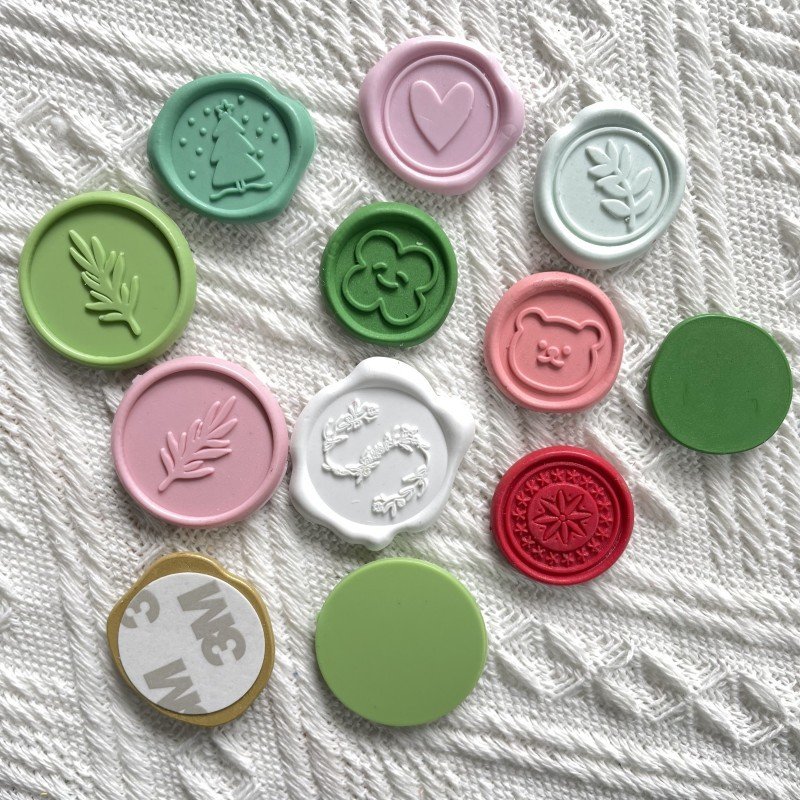 Shenzhen Wholesale Fast delivery Sealing wax Coloured Beeswax Gilded Invitation card Embossed Debossed Wax Seals Stickers