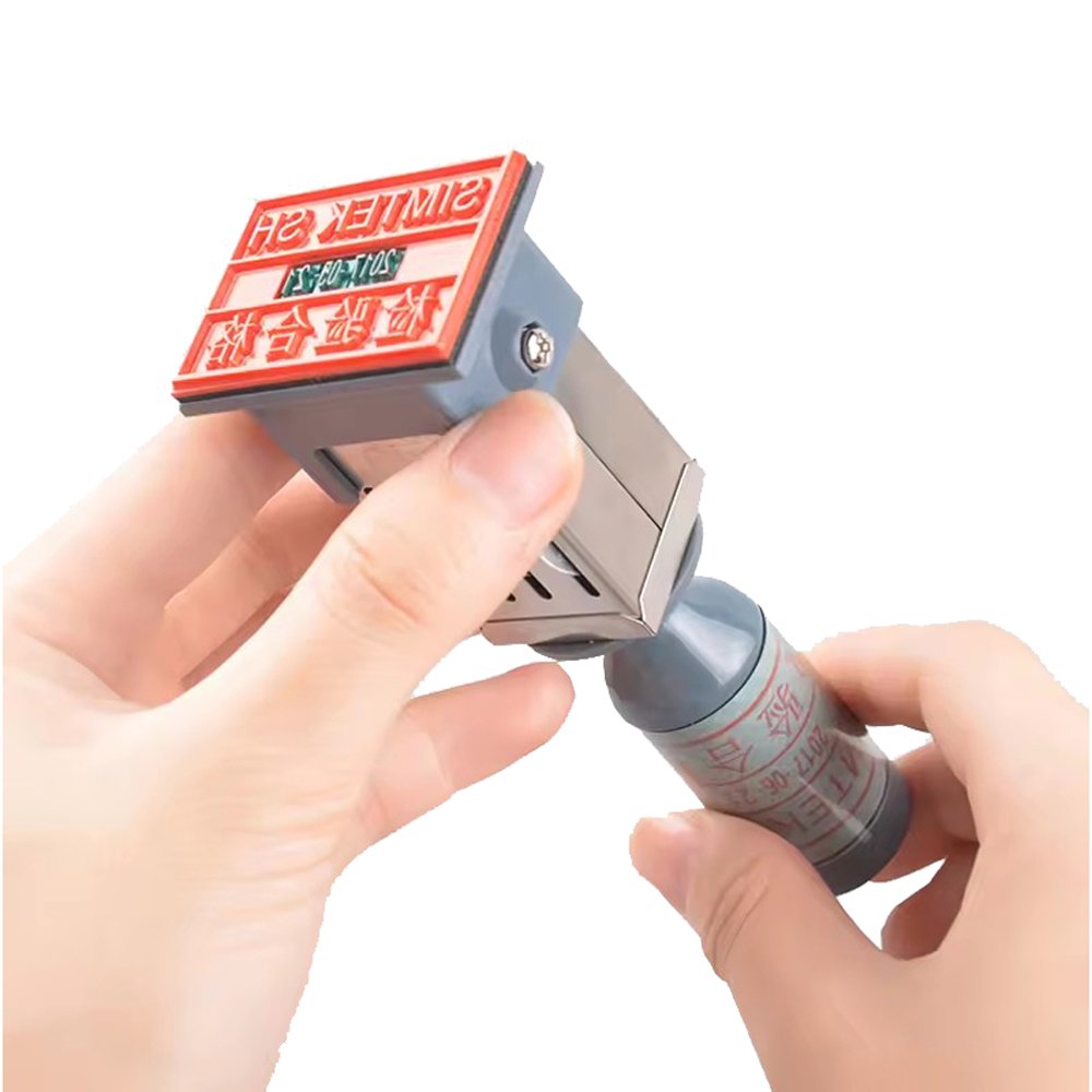 Precise pocket roller stamp die-plate with rubber text egg rubber number seal date stamp