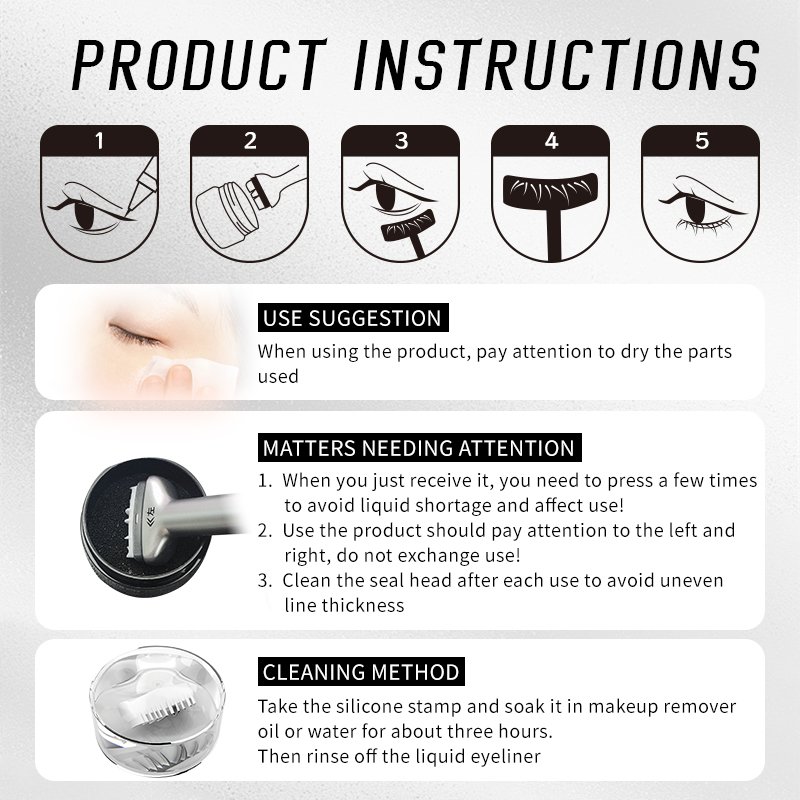 Wholesale Hot Lazy Makeup Magic Eyeliner Gel Pen Waterproof Long Lasting 2 in 1 Lower Eyeliner Liquid Pen Eyelash Stamps