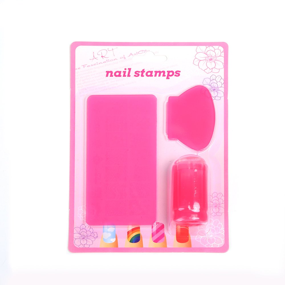 6x12cm Silicone Nail Stamper Scraper French Nails Printing Stamp for Manicure Jelly Head Nail Art Stamping Plate
