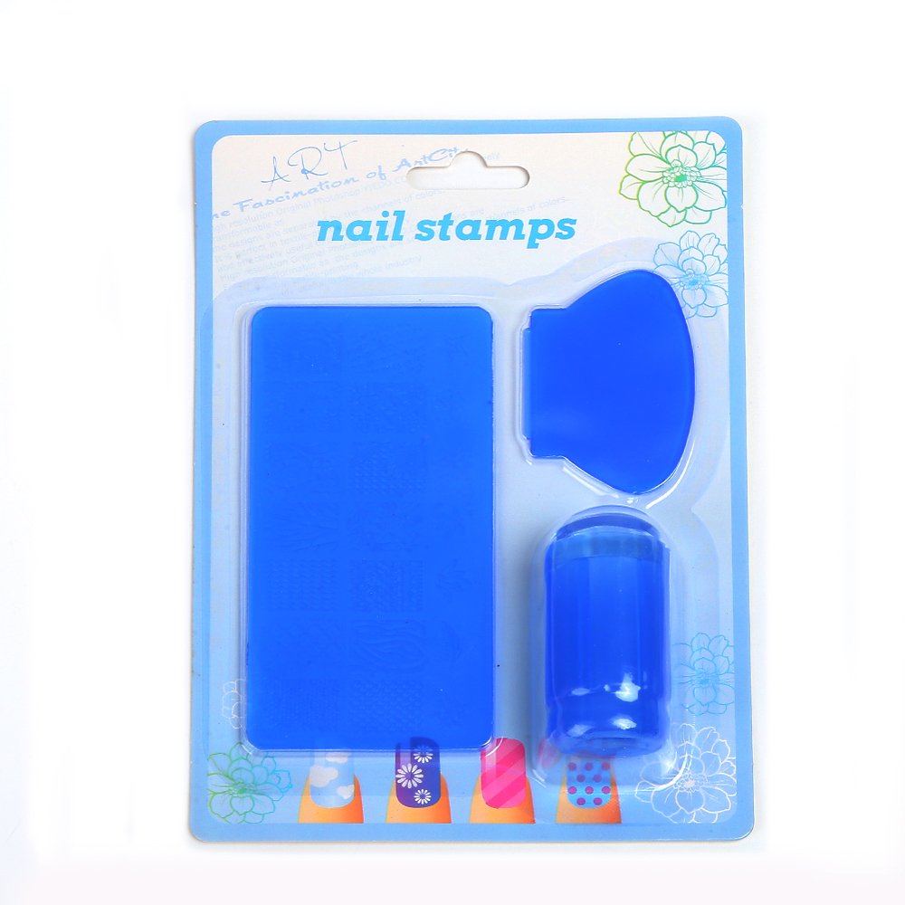 6x12cm Silicone Nail Stamper Scraper French Nails Printing Stamp for Manicure Jelly Head Nail Art Stamping Plate