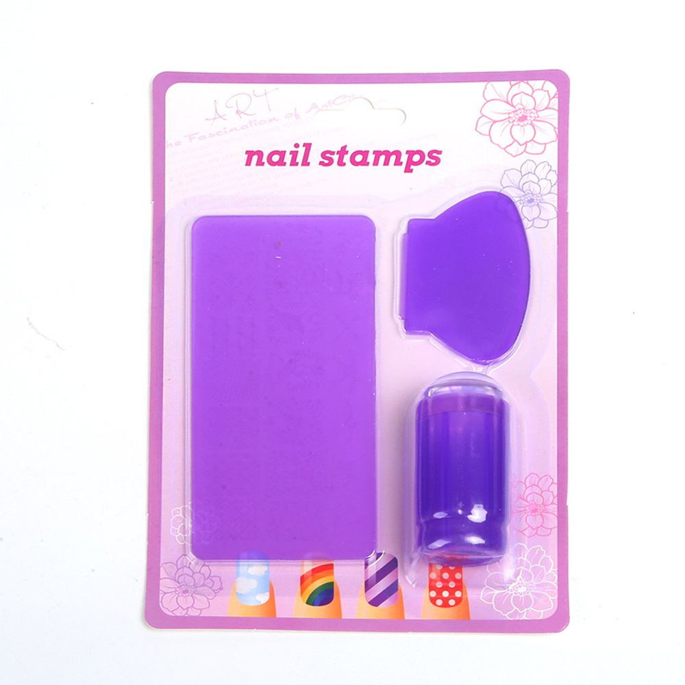 6x12cm Silicone Nail Stamper Scraper French Nails Printing Stamp for Manicure Jelly Head Nail Art Stamping Plate