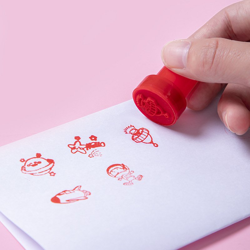 Personalized logo kid custom stamp kids coloring stamps with animals kids stamp set