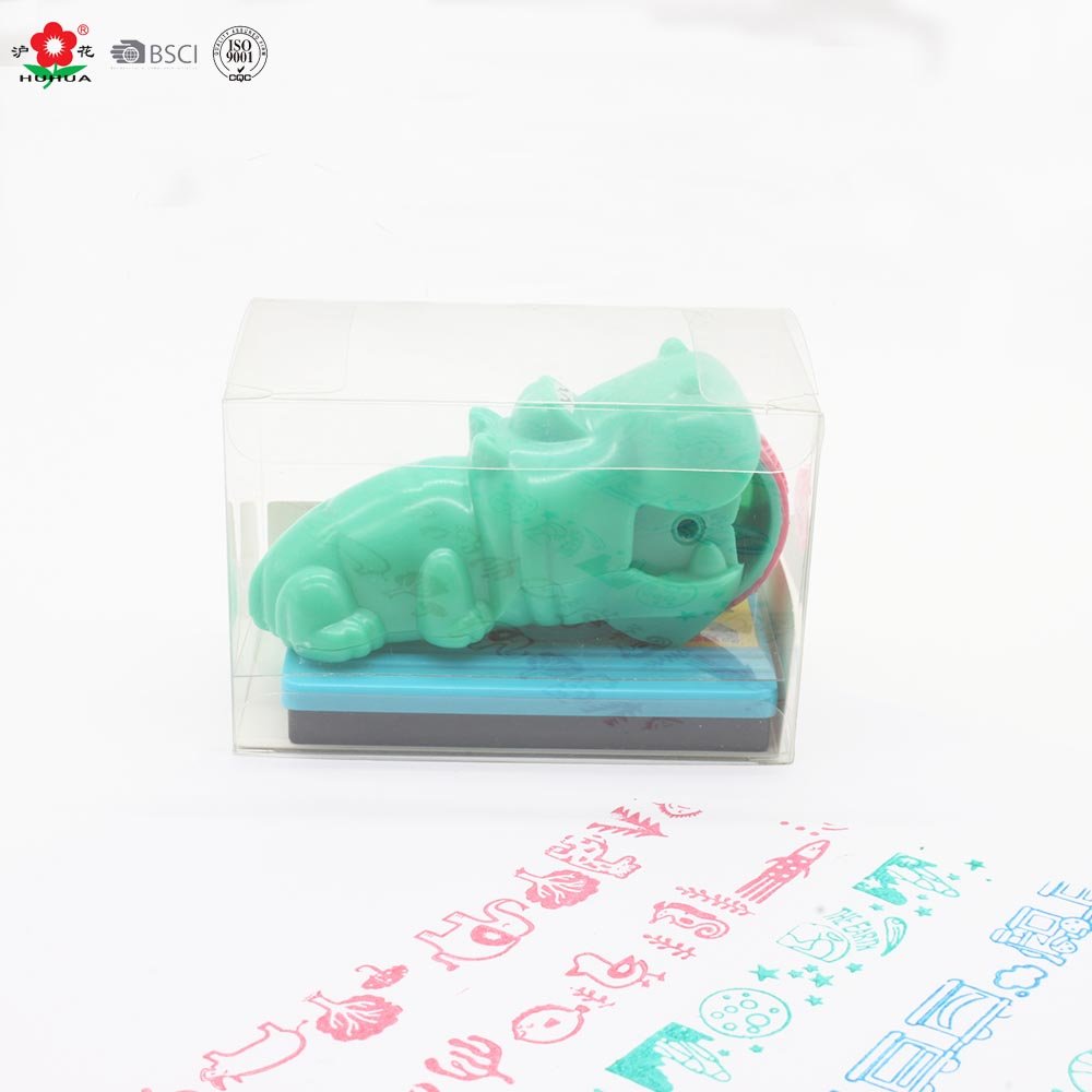 Educational lovely Crocodile shaped funny rolling stamp children toy