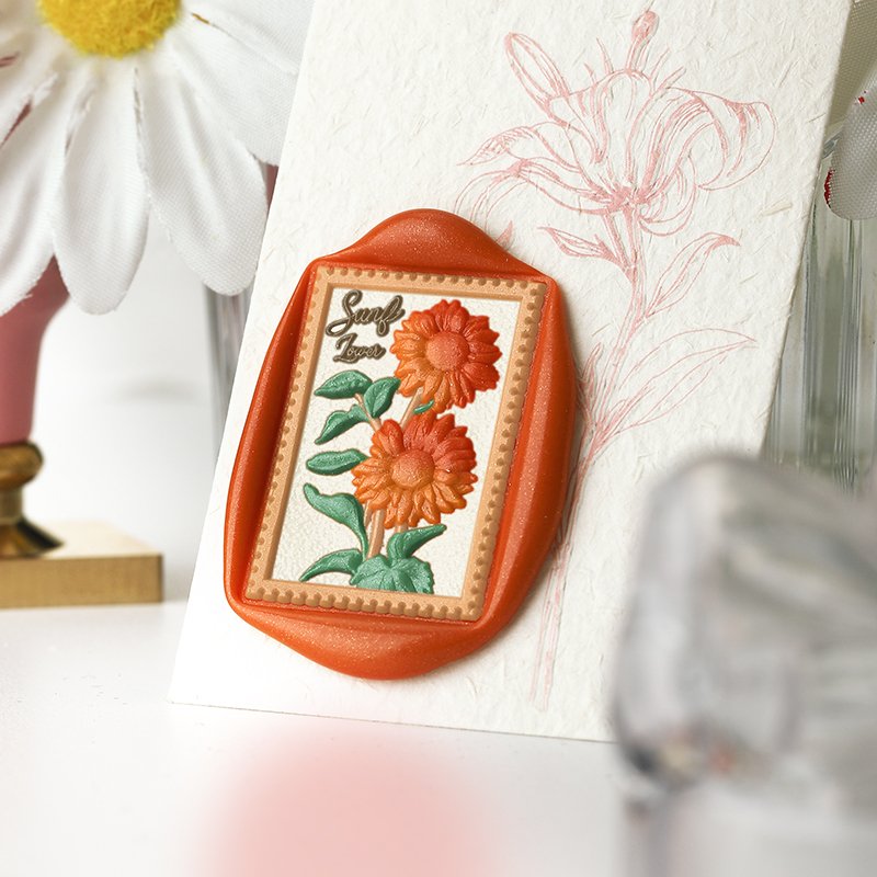 Matte Irregular Carving Series Stamp Wax Bead Embossed Metal Head Manufacturer Wholesale