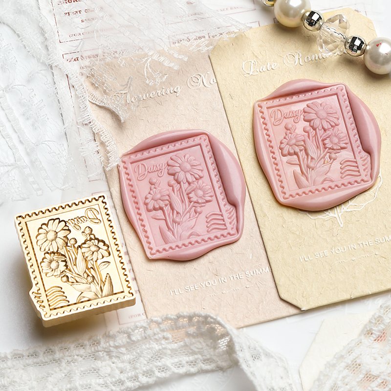Matte Irregular Carving Series Stamp Wax Bead Embossed Metal Head Manufacturer Wholesale