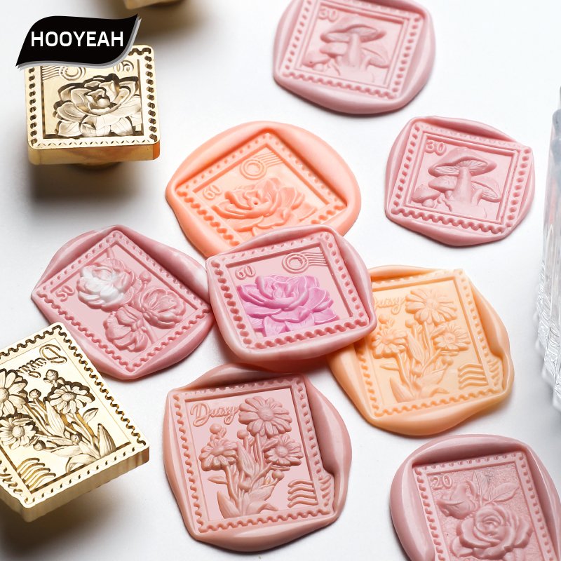 Matte Irregular Carving Series Stamp Wax Bead Embossed Metal Head Manufacturer Wholesale