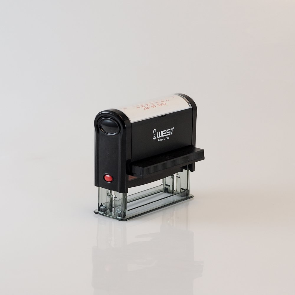 Wholesale price self inking stamp 15*60mm office stamp rectangular SELLOS
