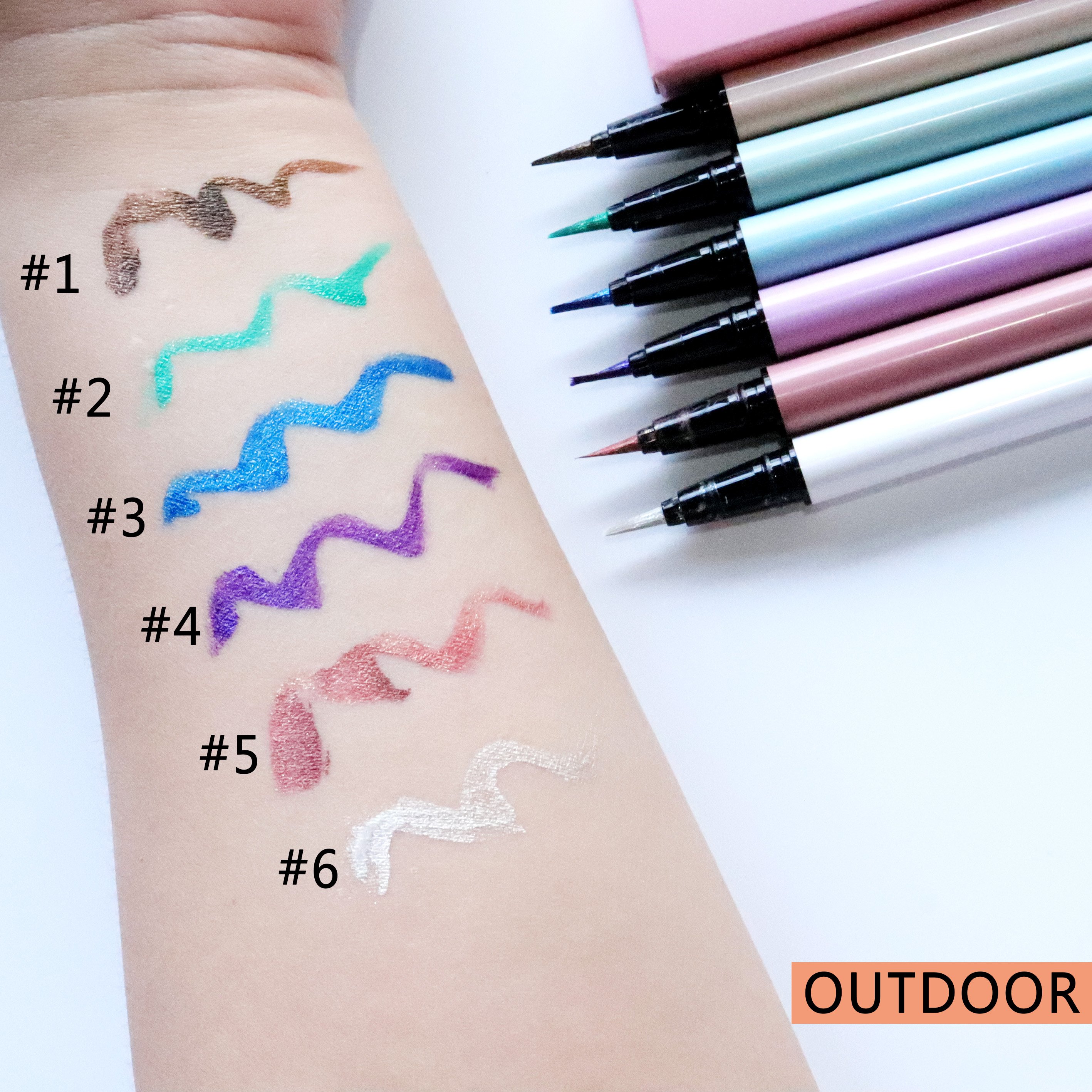 New Arrival Colorful Waterproof Factory Wholesale Cosmetics Liquid Eyeliner Eye Liner
