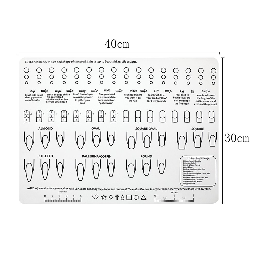 Nail Art Silicone Mat Foldable Washable Soft Table Cover Pad For Stamping Reverse Stamp Mat Nail Practice Workspace Design Plate