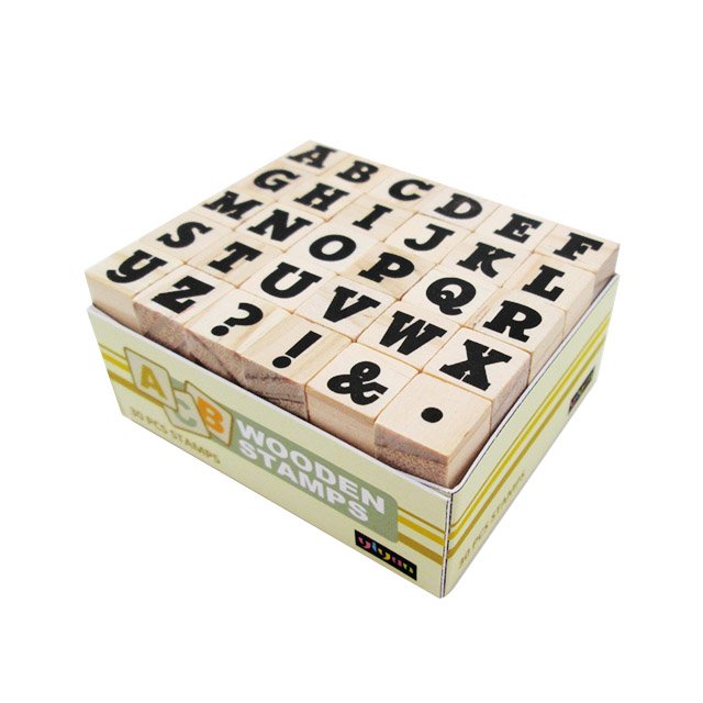 Craft alphabet wood stamp for classroom