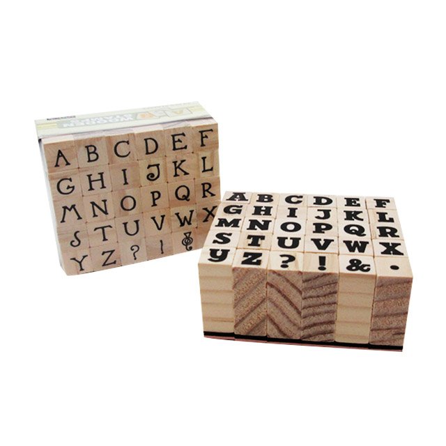 Craft alphabet wood stamp for classroom