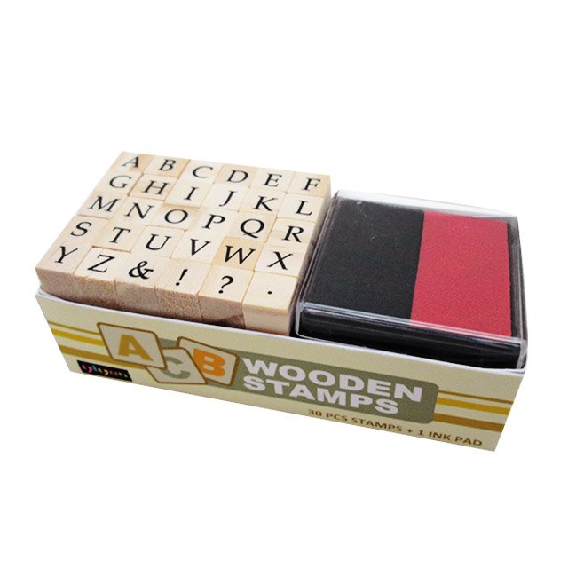 Craft alphabet wood stamp for classroom