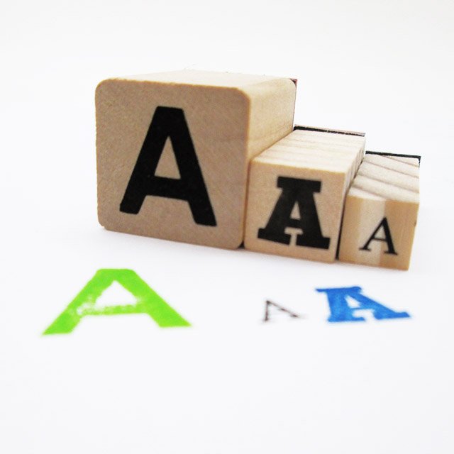 Craft alphabet wood stamp for classroom