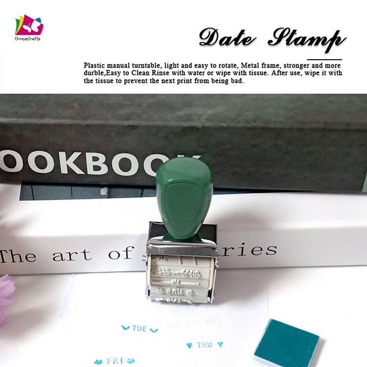 Wholesale Customized Office Use Portable Plastic Small Round Self-Inking Date Stamp