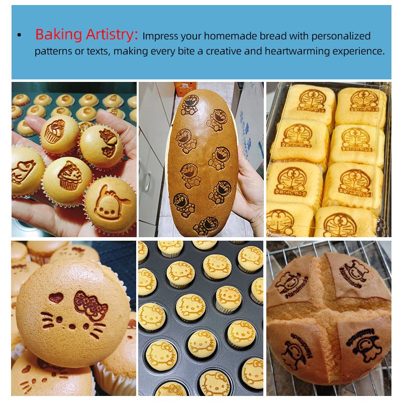 Custom DIY Bread Branding Tool Exquisite Hot Stamping Leather Wood Copper Seal Various Styles Sizes Made Plastic Brass Materials