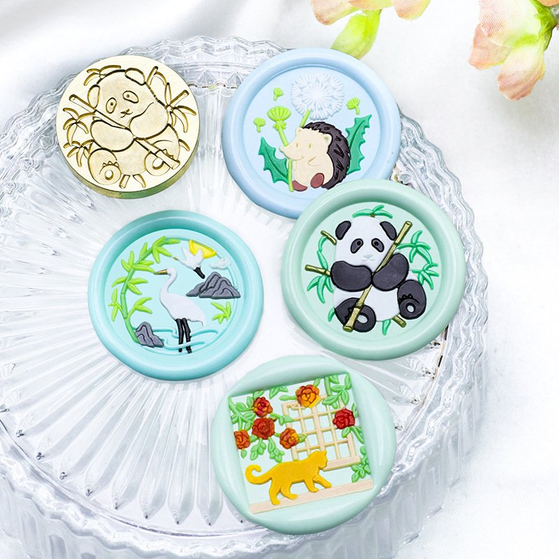 Best Price Animal Series Zoo Panda Hedgehog Wax Seal Stamp Head