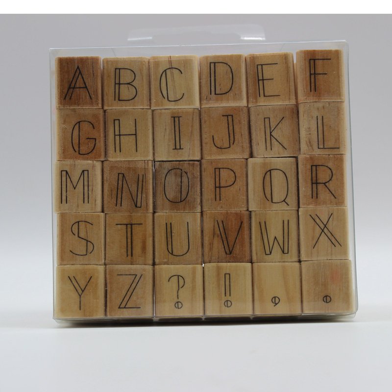 Superior Quality Preschool Writing Toy 30 Capital Letters Stamps ABC Stamps for Kids Learning Resources