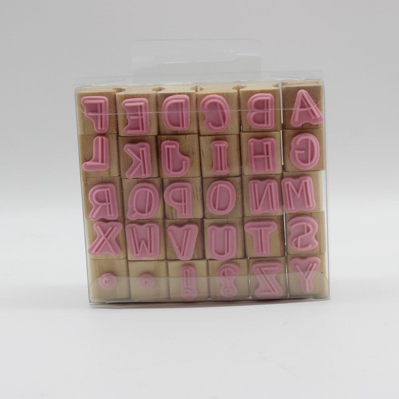 Superior Quality Preschool Writing Toy 30 Capital Letters Stamps ABC Stamps for Kids Learning Resources