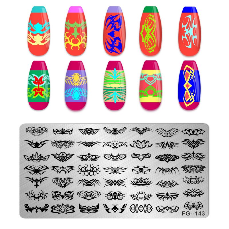 2024 DIY Professional nail art design stainless steel stamp plates Multiple styles 6*12 nail art stamping plates